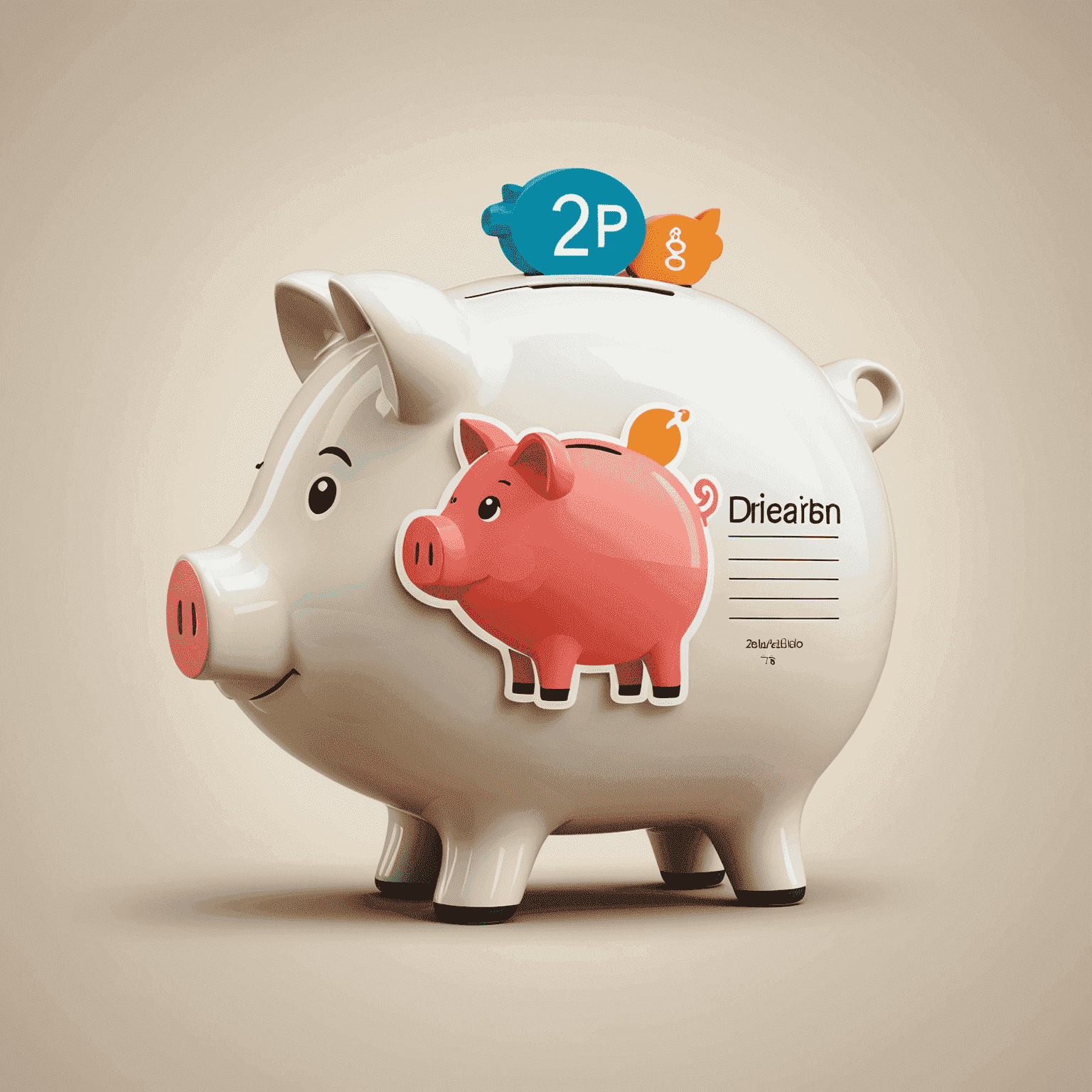 BriberyPlacebo logo - A stylized piggy bank with a growth chart