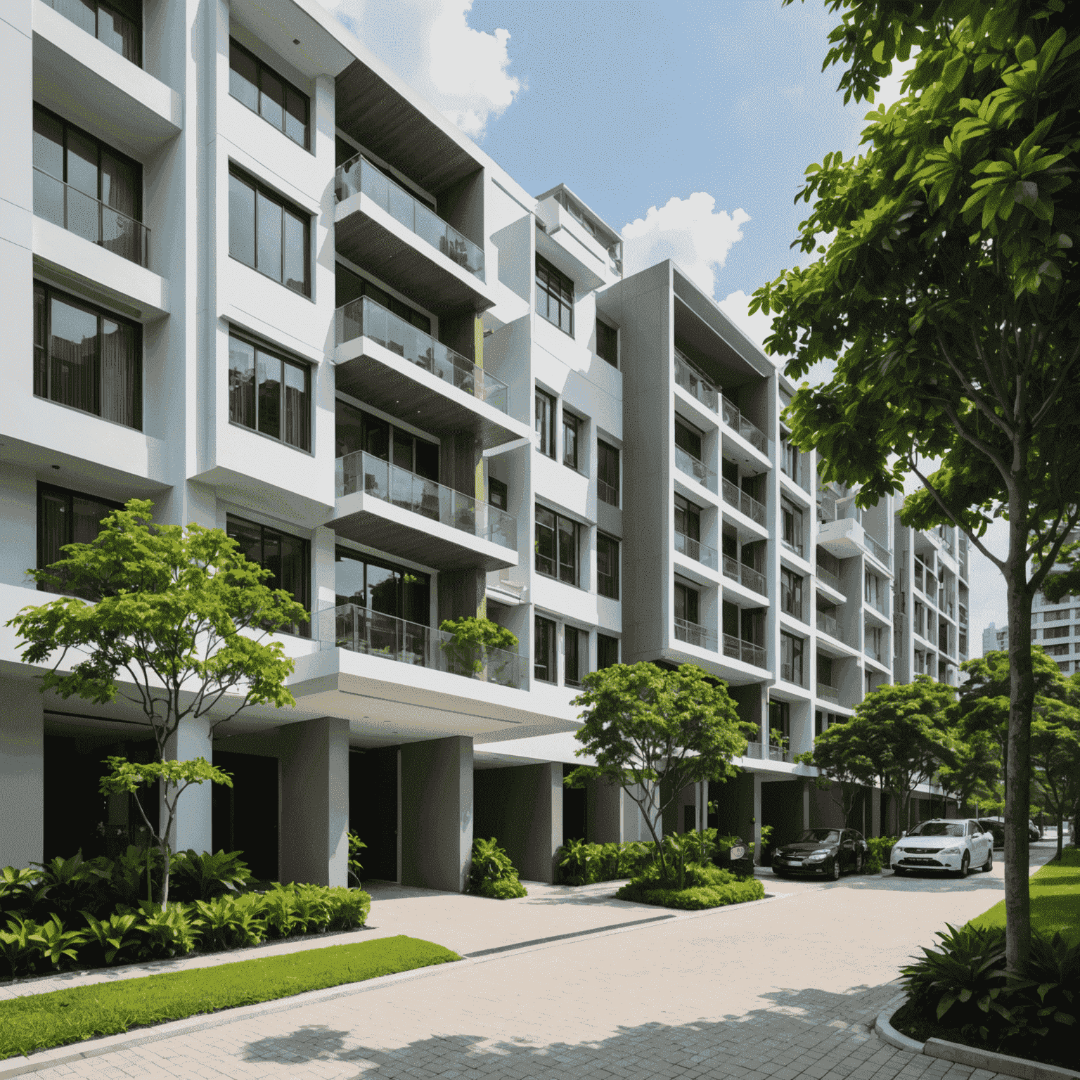 Modern Singapore condominiums and landed properties, showcasing the vibrant real estate market